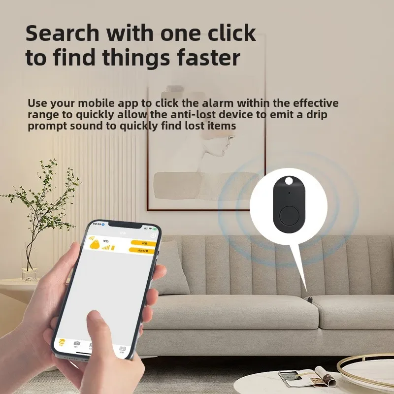 Mini Fashion Smart Dog Pets Bluetooth 4.0 GPS Tracker Anti-lost Alarm Tag Wireless Child Bag Wallet Key Finder Locator