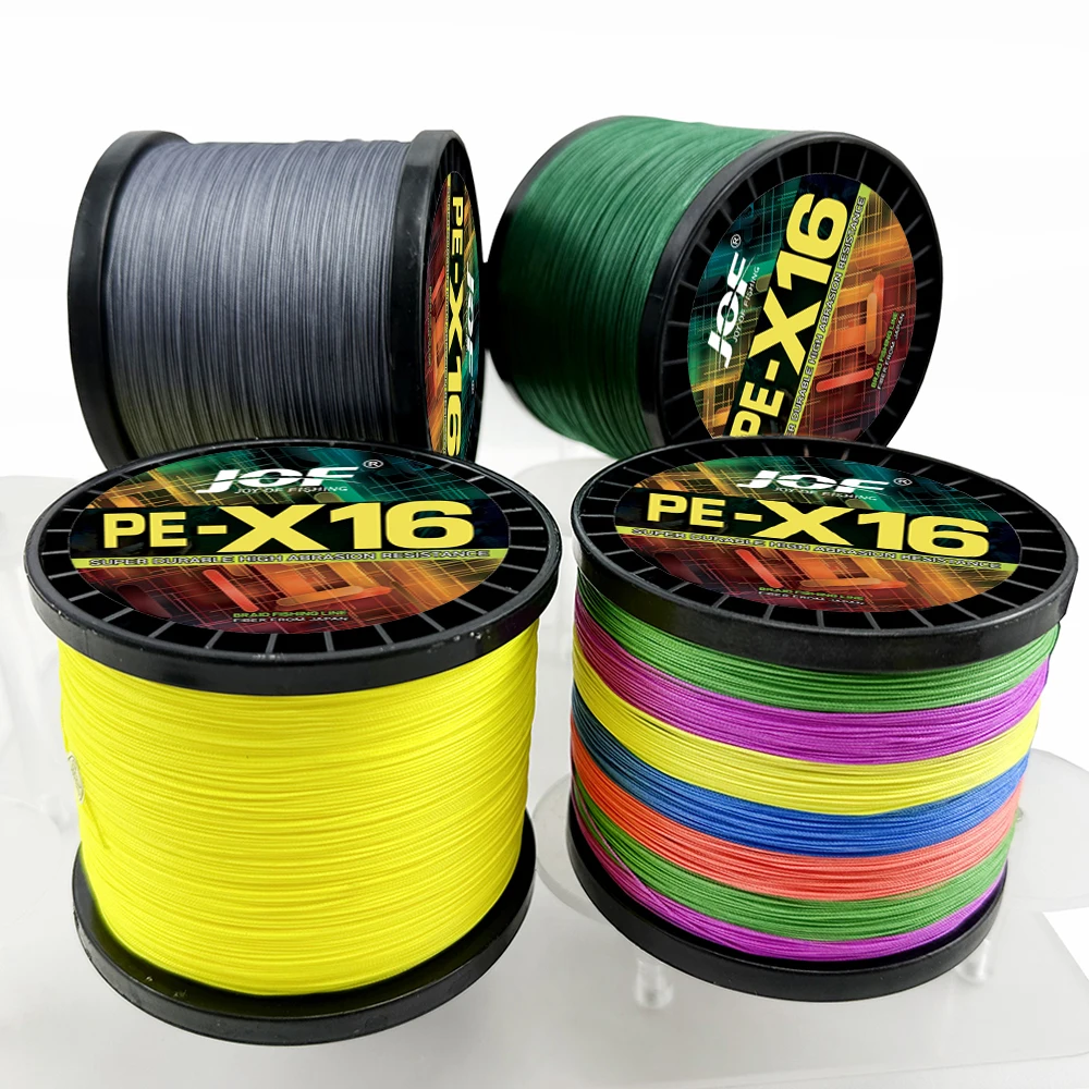 JOF X8 X16 Strands PE Braided Fishing Lines 0.16mm-0.8mm 18-200LB