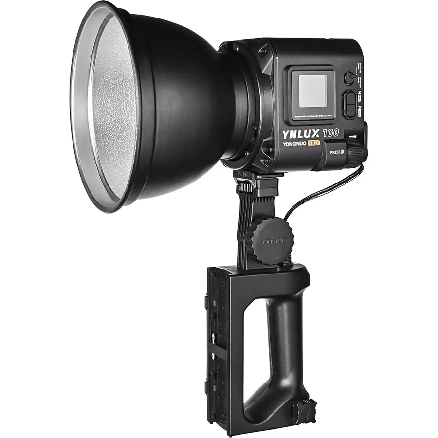 

Yongnuo YNLUX100 Pro Handheld Continuous Output Lighting, 120W COB LED Video Light with Bowens Mount, 2700-6500K Bi-Color CRI95+