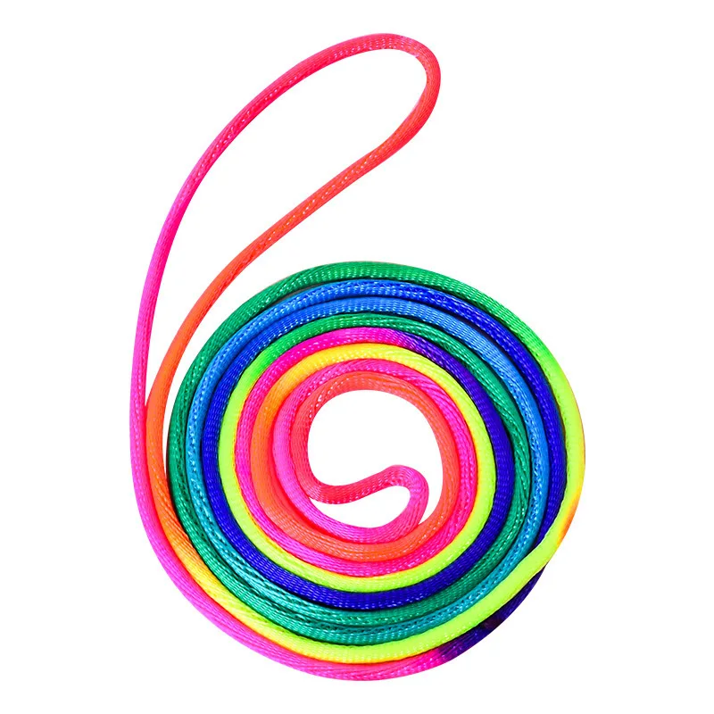 Rainbow Elastic Rubber Jump Rope Kids Adults Fitness Exercise Outdoor Fun Games Juegos De Exterior Para Niños Y Adultos 3