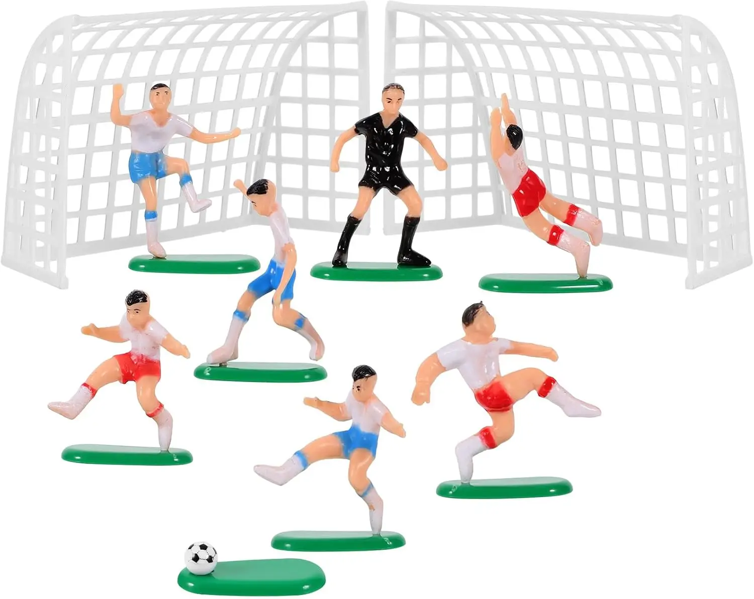 9 Stück Fußball-Topper für Kuchen und Cupcakes