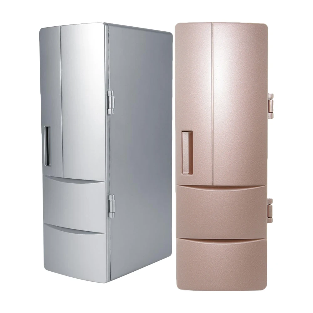 Portable Mini Car Beverage Cooling Fridge Multi-functional Cooler and Warmer Electric Mini USB Refrigerator Fridge Cooler