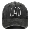 Letter DAD MOM Embroidery Hats For Women Men Washed Cotton Baseball Cap Retro Casual Unisex Sports Sun Hat 2