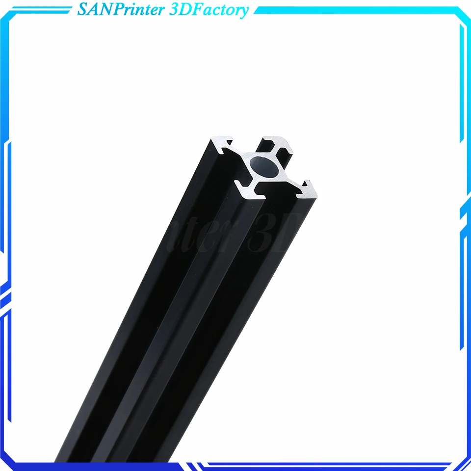 1PC 검정색 1515 유럽 표준 양극 처리된 알루미늄 프로파일 압출 100mm - 800mm 길이 선형 레일 500mm CNC 3D 프린터용