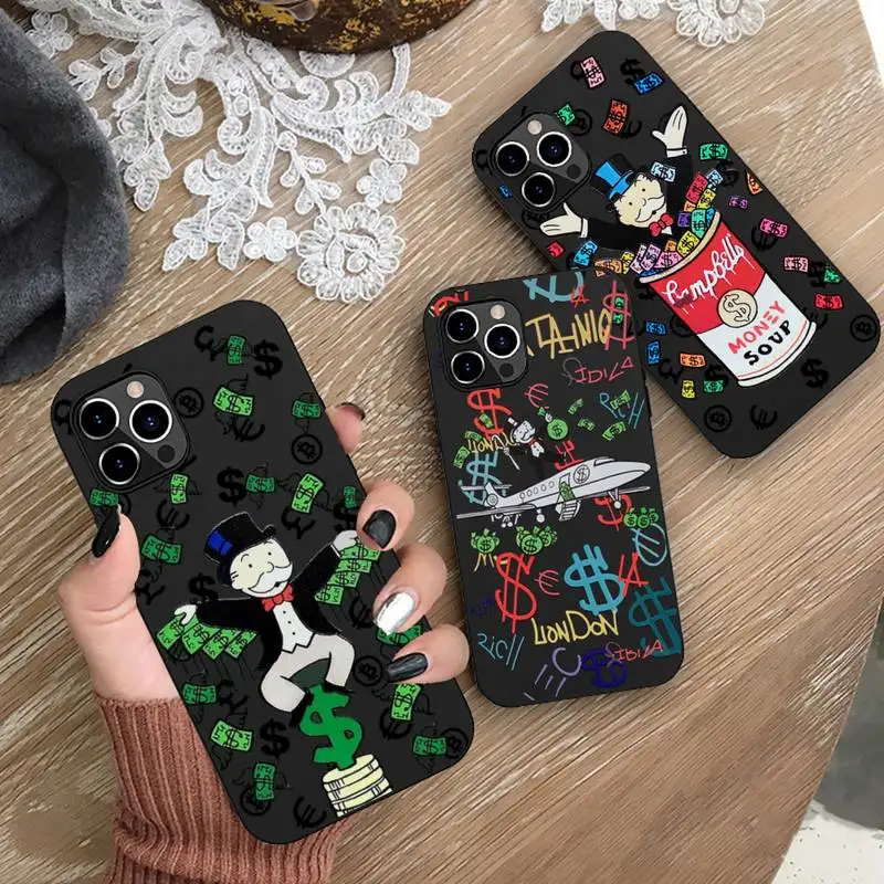Dollar Alec Monopoly Phone Case for iphone 14 13 12 11 Pro Mini XS MAX