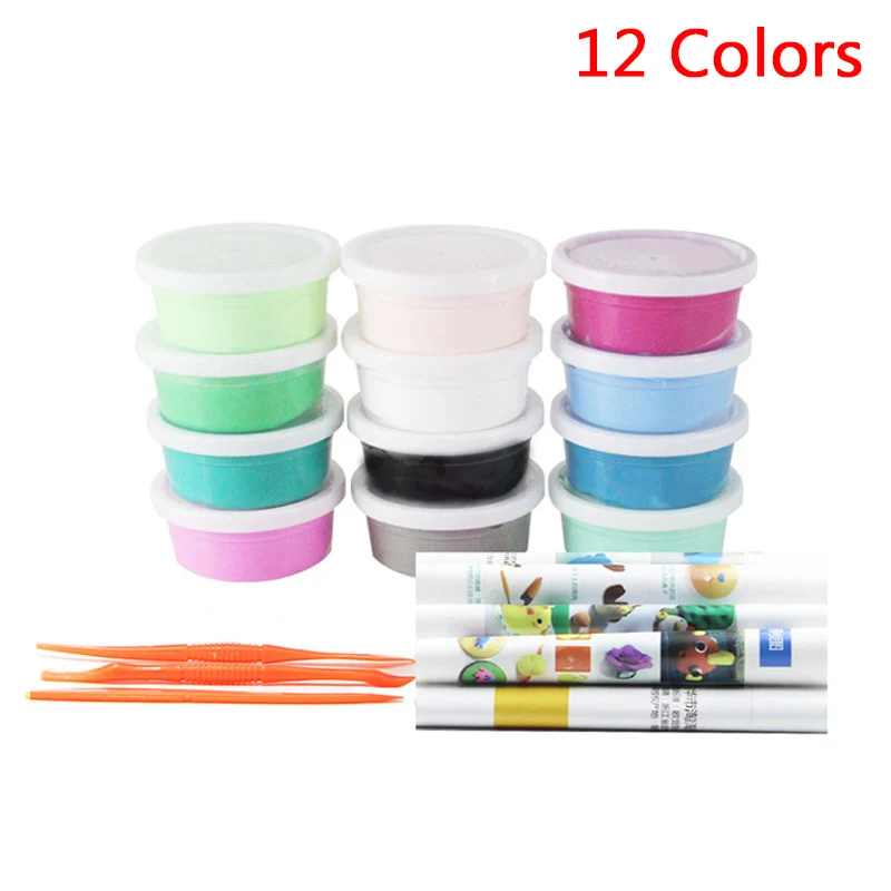 

24 Colors Ultra Light Clay Stress Relief Kids Toy Children School Art Kit Educational DIY Toys