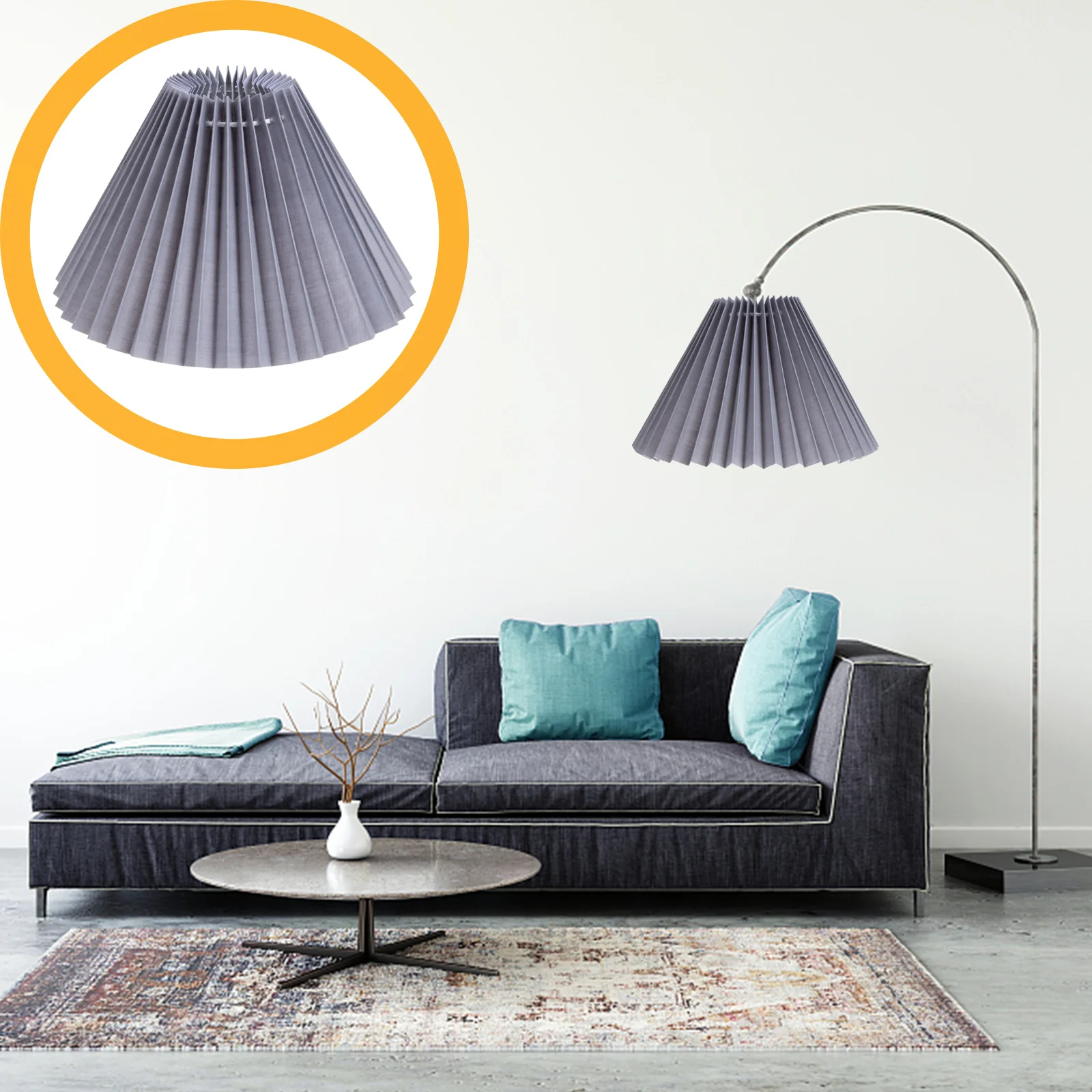 

Pleated Lampshade Astetic Room Decor Black Table Lamp Lampshades for Table Replacement Cloth