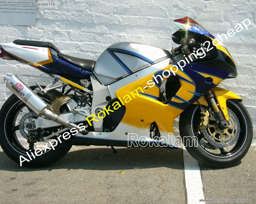 For Suzuki GSXR1000 GSX R1000 2000 2001 2002 K2 GSXR 1000 00 01 02 Yellow Aftermarket Fairing Kit (Injection Molding) | Автомобили и