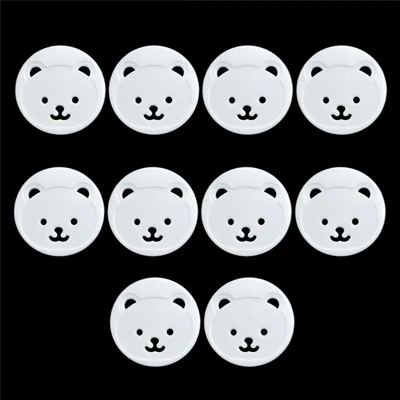 용 전기 충격 방지 플러그, 귀여운 곰 패턴, EU 플러그 커버, 콘센트 보호, 1 세트, 3 세트, 5 세트