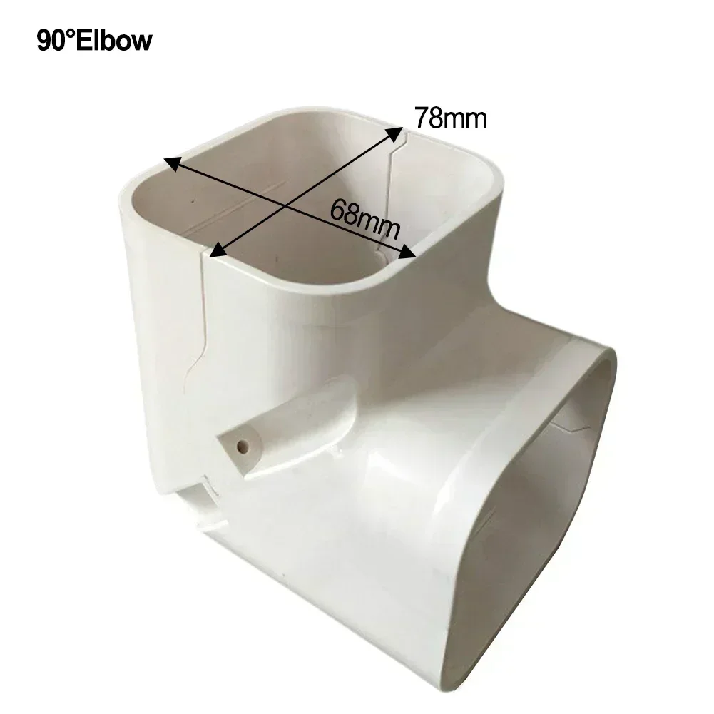 Coupling End Cap Cover Indoor Outdoor Connection Lines Wall Cap Wall Entry Weather Resistance 135&deg;Flat Elbow