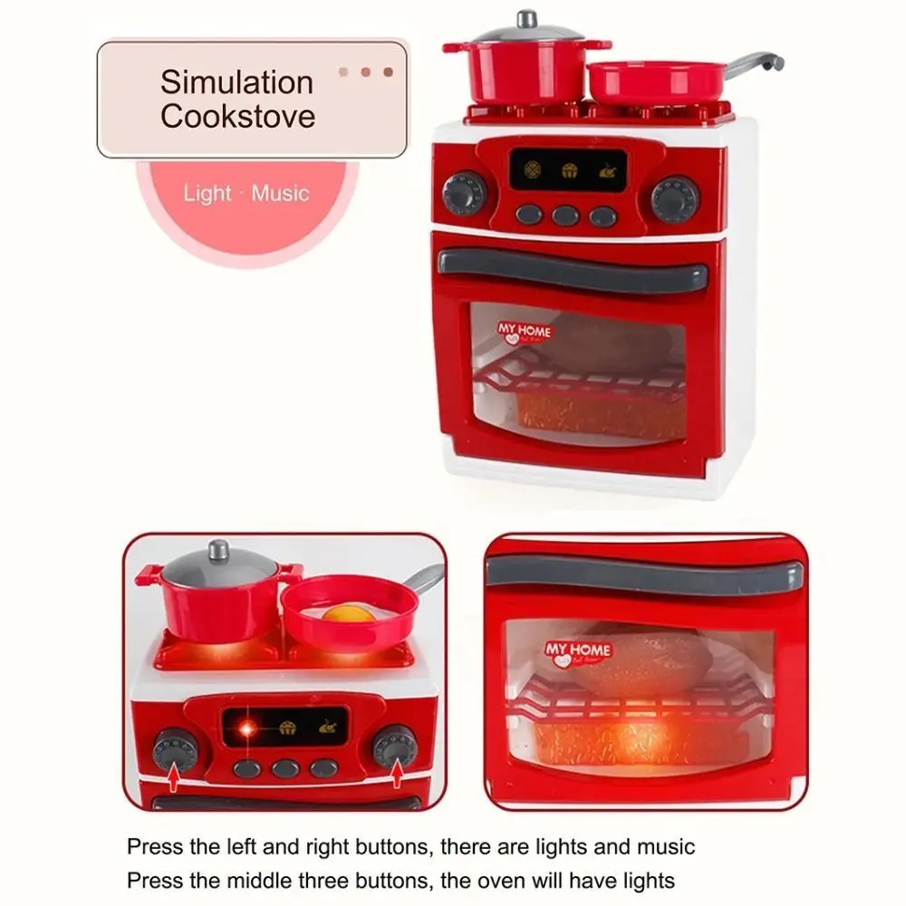 Kitchen Appliances Toys Toy Kitchen Set for Kids Play Kitchen Doll House Accessories Blender Coffee Maker Machine Mixer Toaster - 3