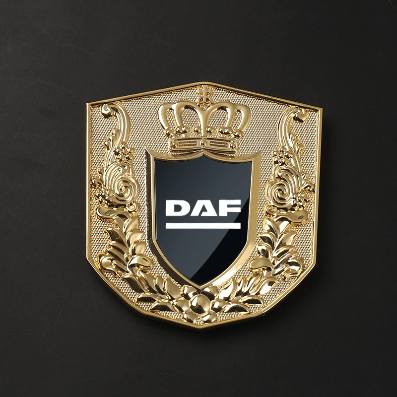

Crown shape car front grille stickers, car front grille metal stickers for DAF XF 95 105 CF LF Car with logo Accessories