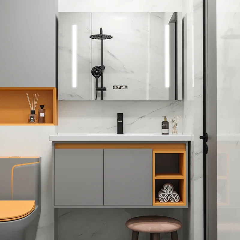 Ceramic Whole Washbin Bathroom Cabinet Combination Bathroom Table Wash Basin Wall-Mounted Washbasin