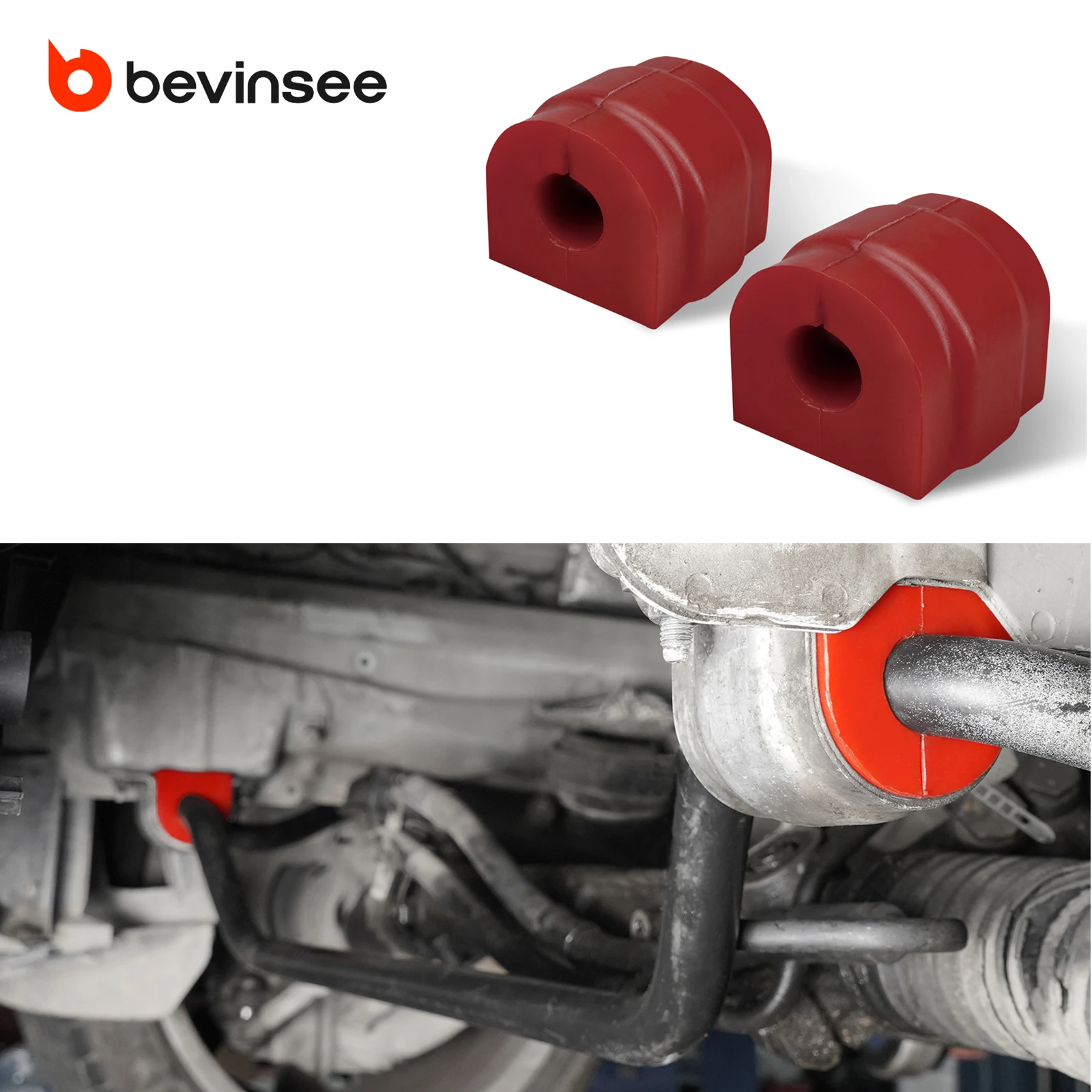 BEVINSEE 80A 폴리우레탄 프론트 안티 롤 스웨이 바 부싱 (BMW 3 시리즈 E46 1999-2006용), 31351097179 교체품
