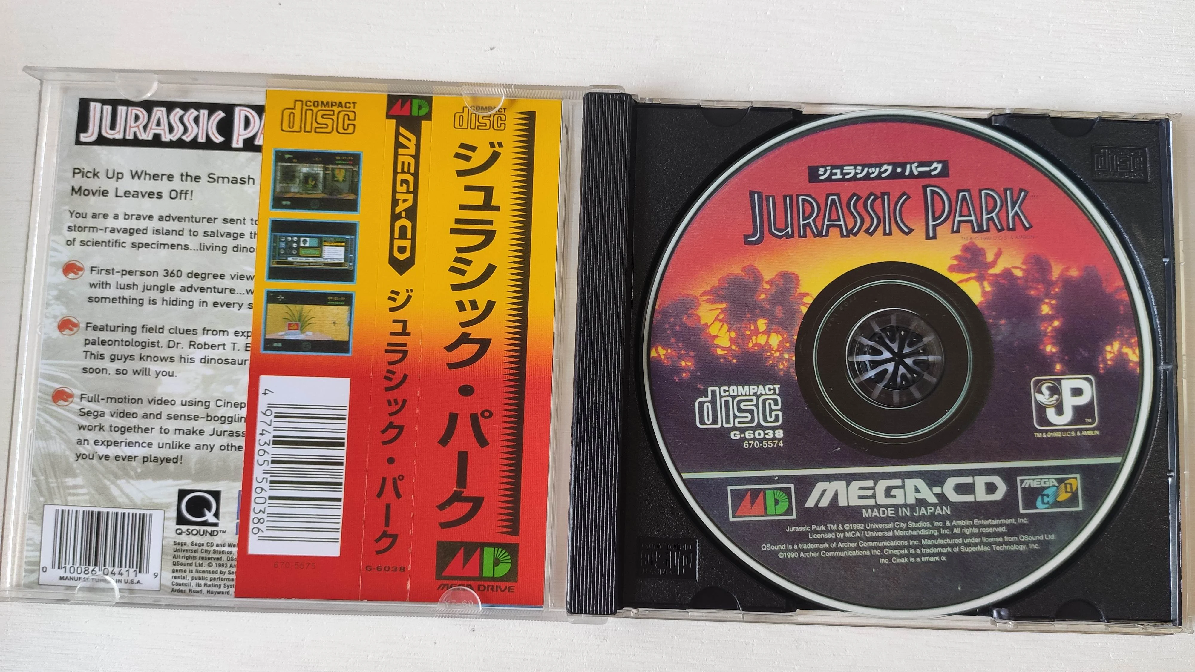 Mega CD Copy Disc Jurassic Game Unlock Console Megasega Retro Optical ...