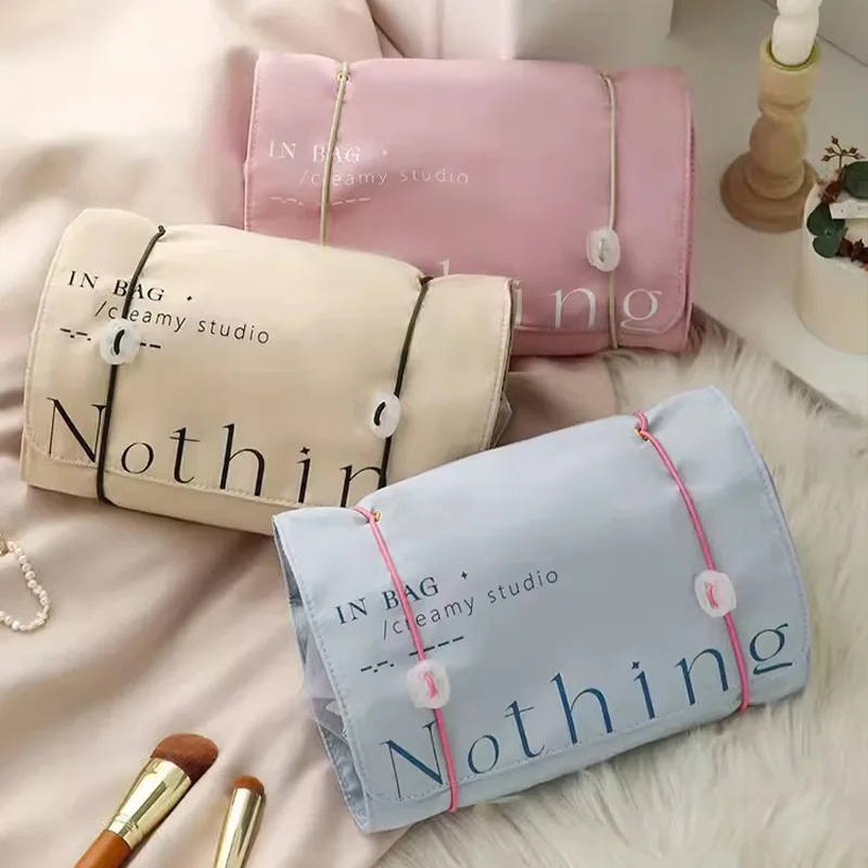 

Folding Storage Bag Travel Portable Makeup Bag Large Capacity Detachable Cosmetics Toiletries Bag