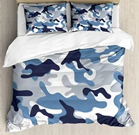 Camouflage Bedding Set Illustration with Abstract Soft Colors Pattern Camouflage Design Pillowcases Quilt Cover Bed Set For Home 1