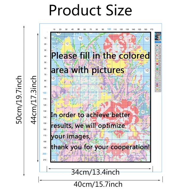 Huacan broderie Photo personnalisé 11CT toile imprimée point de croix Kits vente peinture décoration de la maison moderne Stickers muraux faits à la main 2