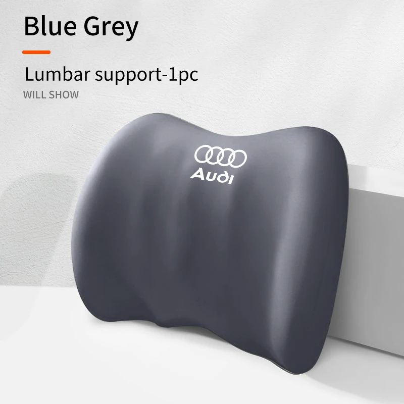 thumbnail image 1 of Reposacabezas de espuma viscoelástica con soporte lumbar para asiento de coche para Audi A1, A3, A4, A5, A6, A7, A8, Q2, Q3, Q5, Q7, Q8, S7, S8, S3, S4, RS5, RS6, RS7, 1 of 5