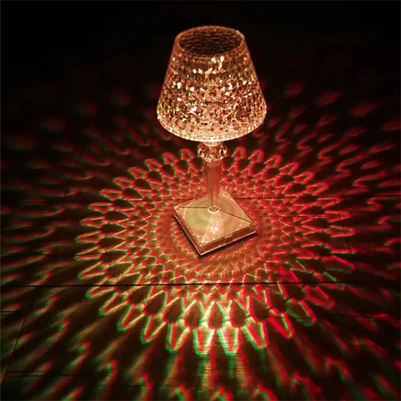 Description Picture 4 of itemCrystal Table Lamp LED Diamond Night Lights Rechargeable Touch Light For Home Bedroom Bedside Decoration Lighting
