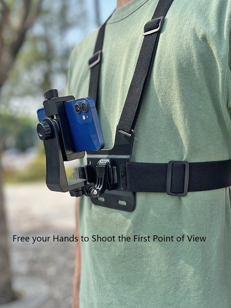 Chest Strap Rotate Phone Mount for iphone Smart Phone Belt Body Harness Holder for Gopro Hero 12 11 10 9 8 7 Insta360 Dji Camera