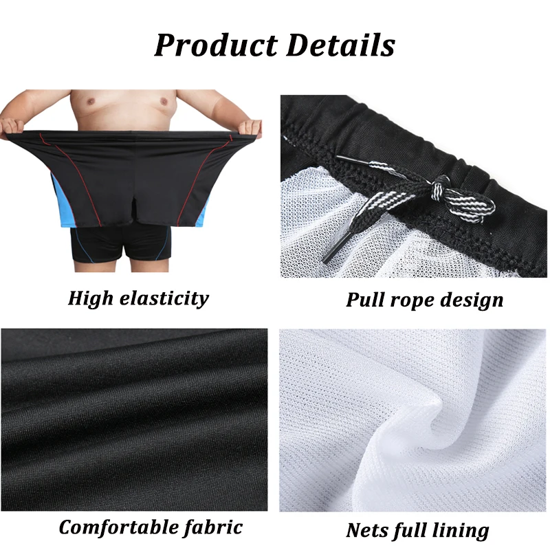 2024 Big Size Swimming Trunks Quick Drying Men Summer Swimsuit Shorts Adult Pool Surfing Boxer Beach Board Sports Swimwear