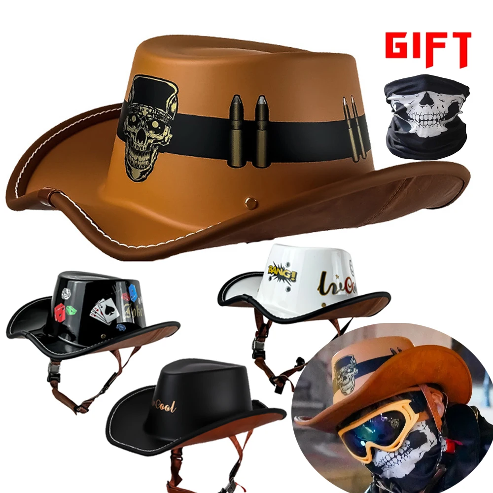 RetroMotorcycleHalfHelmetWesternCowboyMotorcycleHelmetChildren