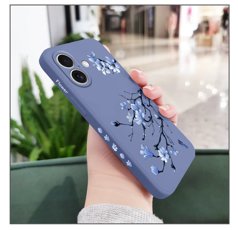 Blooming Orchid Phone Case For iPhone 17 17 Air 16 16e 15 14 13 12 11 Plus Pro Max Mini Silicone Cover