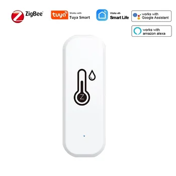 Support Tuya Zigbee Temperature Humidity Sensor Smart Home Device Compatible with Google Home Alexa for Environmental Monitoring 1