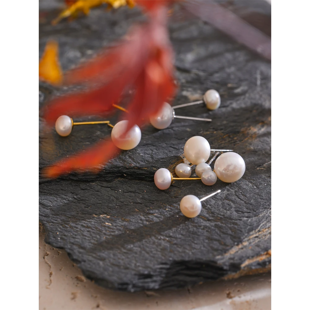 Yhpup Stud Earrings Size 5/6/8mm for Ladies