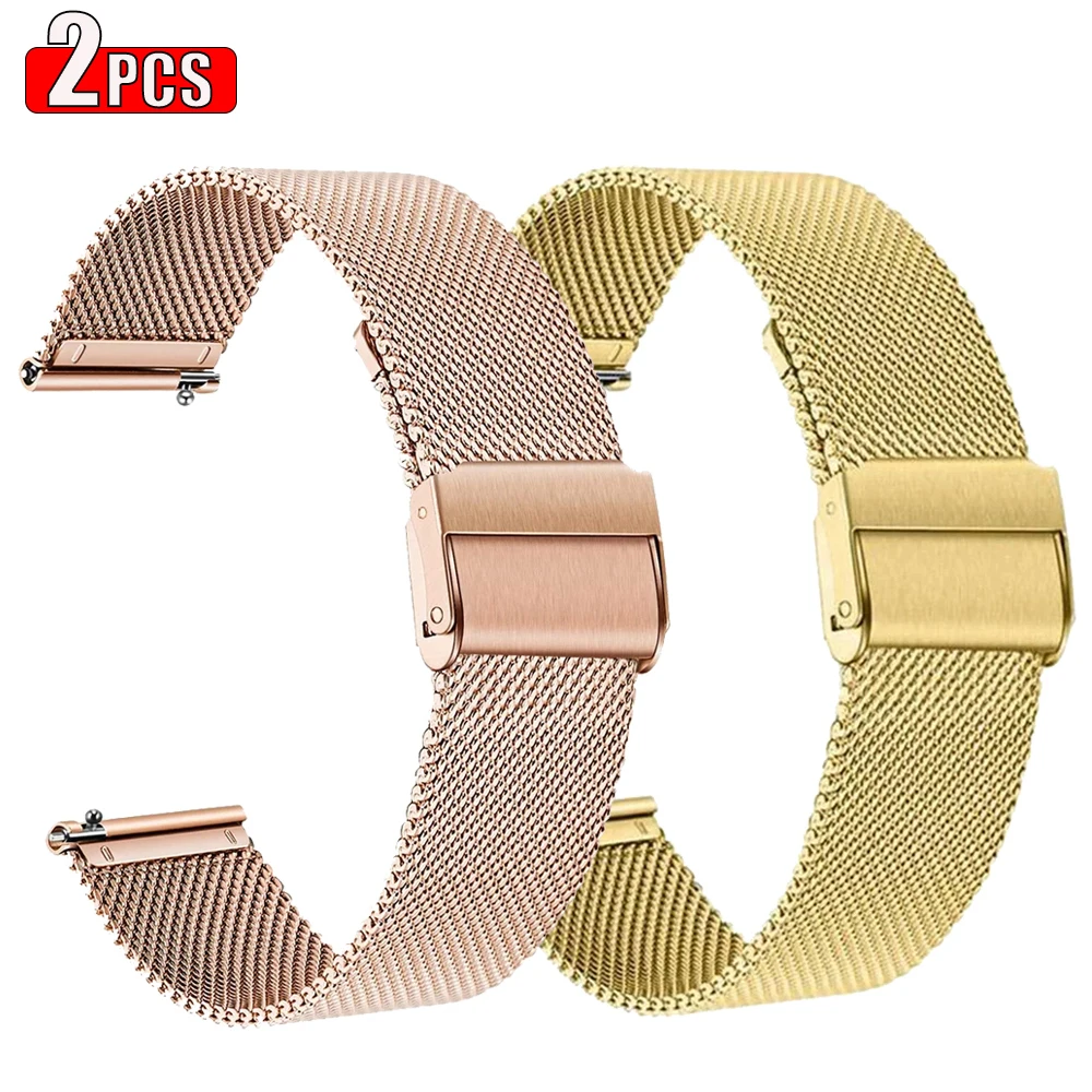 Universal Metal Watchband - Quick Release Strap, 20mm & 22mm