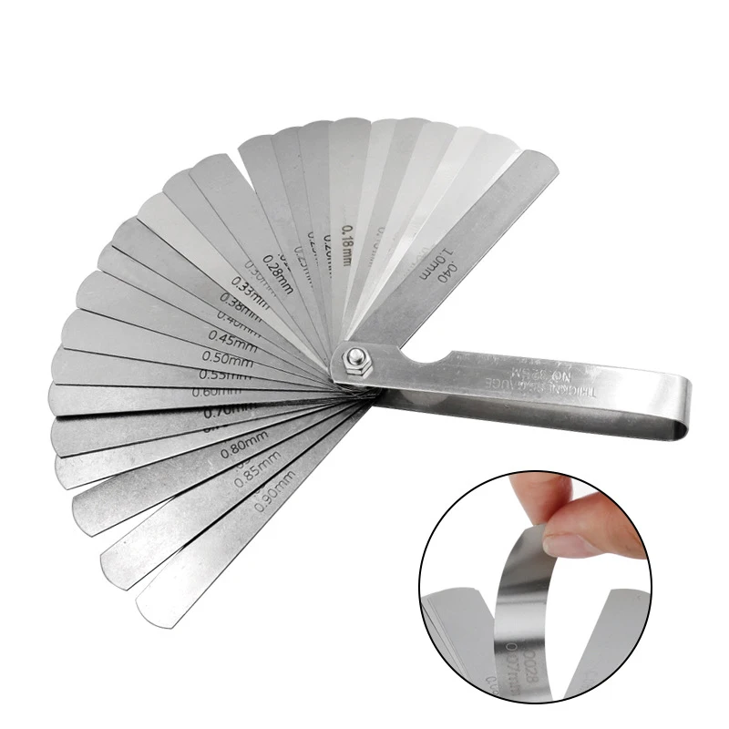 Feeler Gauge Metric Size 0.04mm-0.88mm Thickness Gauge Set Valves Spark Plug Gap For Measurement Probe Gap