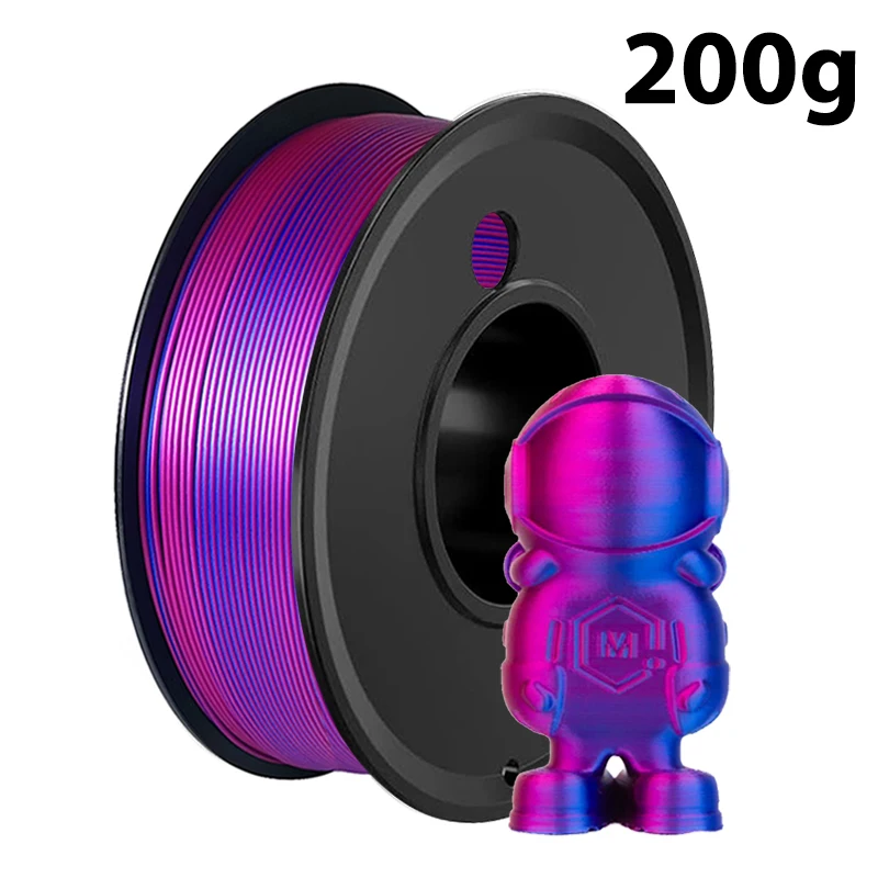 Dual Color Silk PLA 3D Printer Filament - Blue & Purple Red (Available in 200g, 500g, 1Kg)