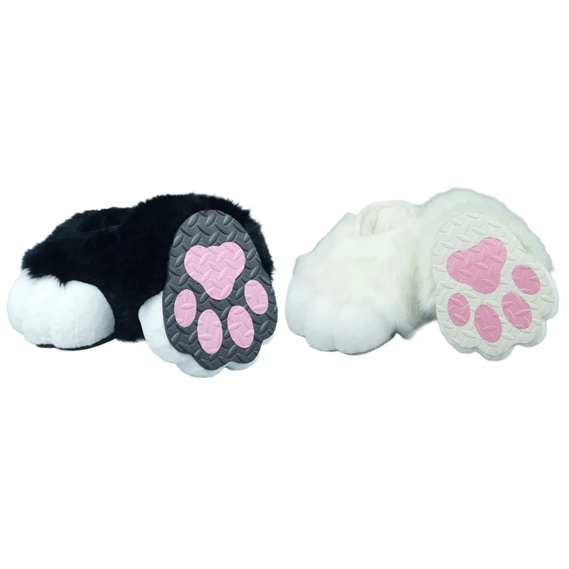 

Adult Cosplay Animal Paw Shoes Bear Shoes Cartoon Fuzzy Boot Outdoor and Indoor Shoes for Halloween Parties