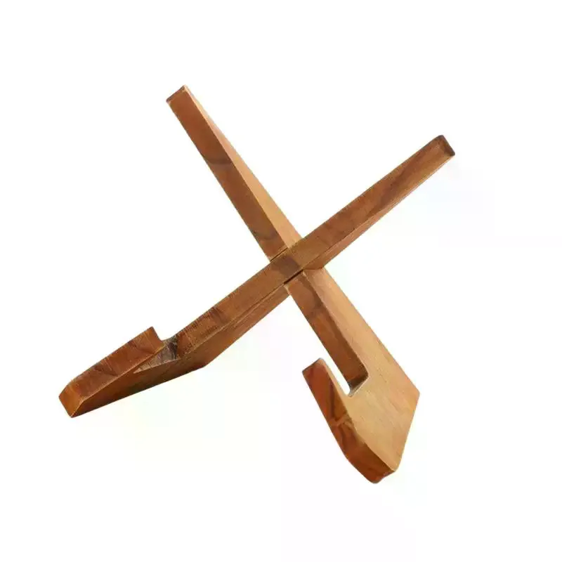 Wooden Cookbook and Tablet Display Stand