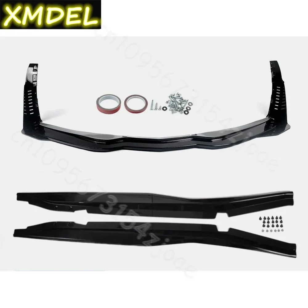 2014-19년형 코르벳 C7 Z06 스테이지 3 카본룩 프론트 립 윙렛 및 사이드 스커트