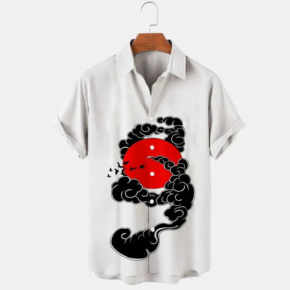 New anime mens shirts creative 3D digital printing trend loose short sleeved akatasuki shirts 9 S8b8d0d769f574e19b0063f3b0bf6f17dA