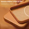 Official Leather Animation For Magsafe Case For iPhone 13 Mini 14 15 Pro Max Plus Phone Cases Magnetic Wireless Charging Cover 2