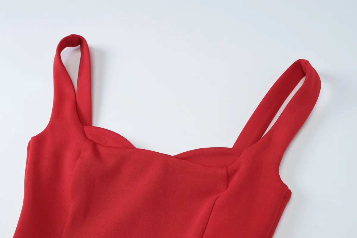 2025 New Party Spaghetti Strap Dress Women's Fashion Backless Sexy Mini Dress Plunge Elegant Folds Suspender Dress Female