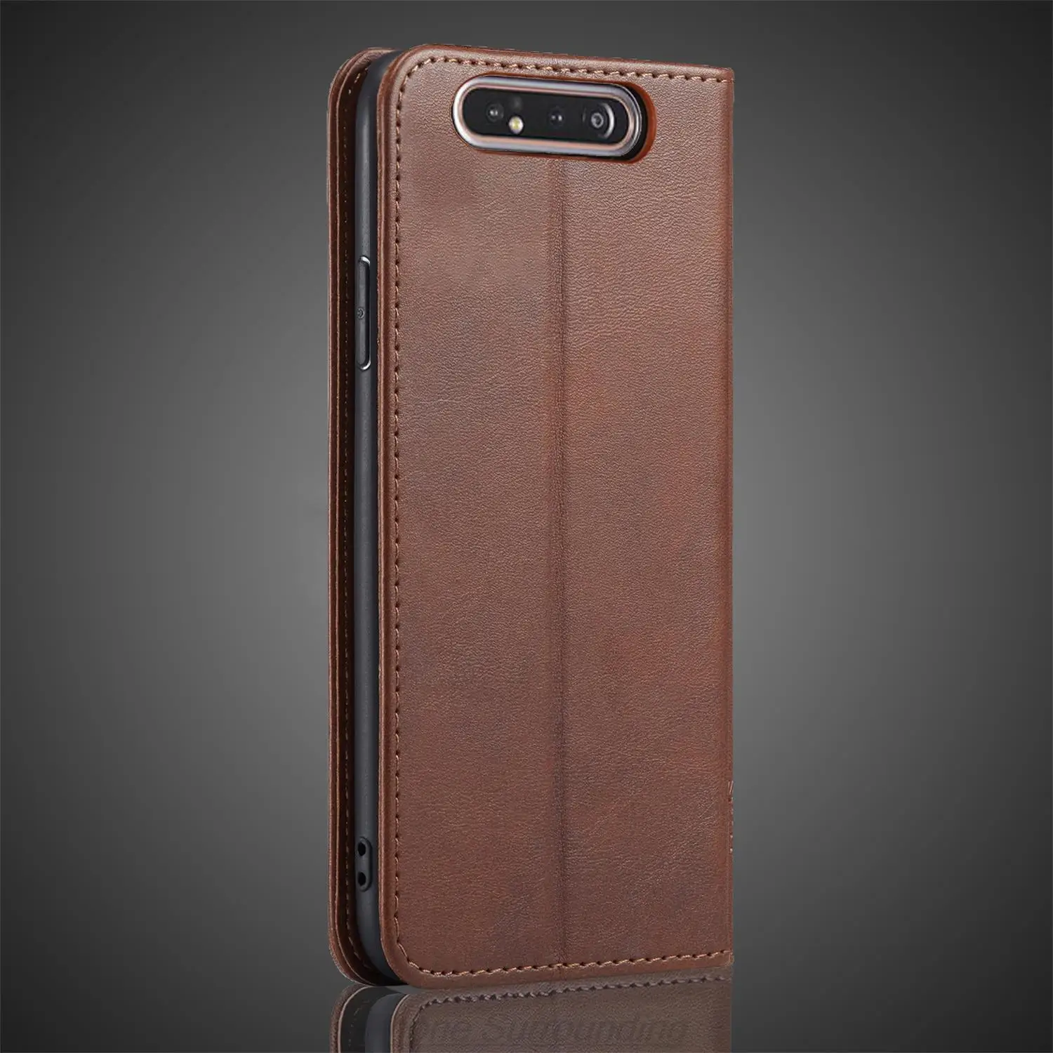 삼성에 적합한 갤럭시 A80 플립 케이스 카드홀더 홀스터 마그네틱 매력 커버, 가죽 케이스, 지갑 케이스, Fundas Coque