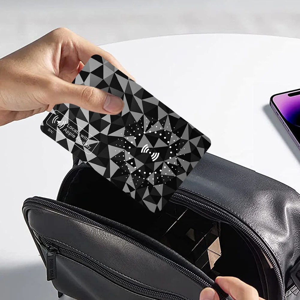 Wireless Charging Tracking Location Wallet Tracker Card Waterproof Work for Apple Find My App Anti-loss Smart Tag Wallet Tracker