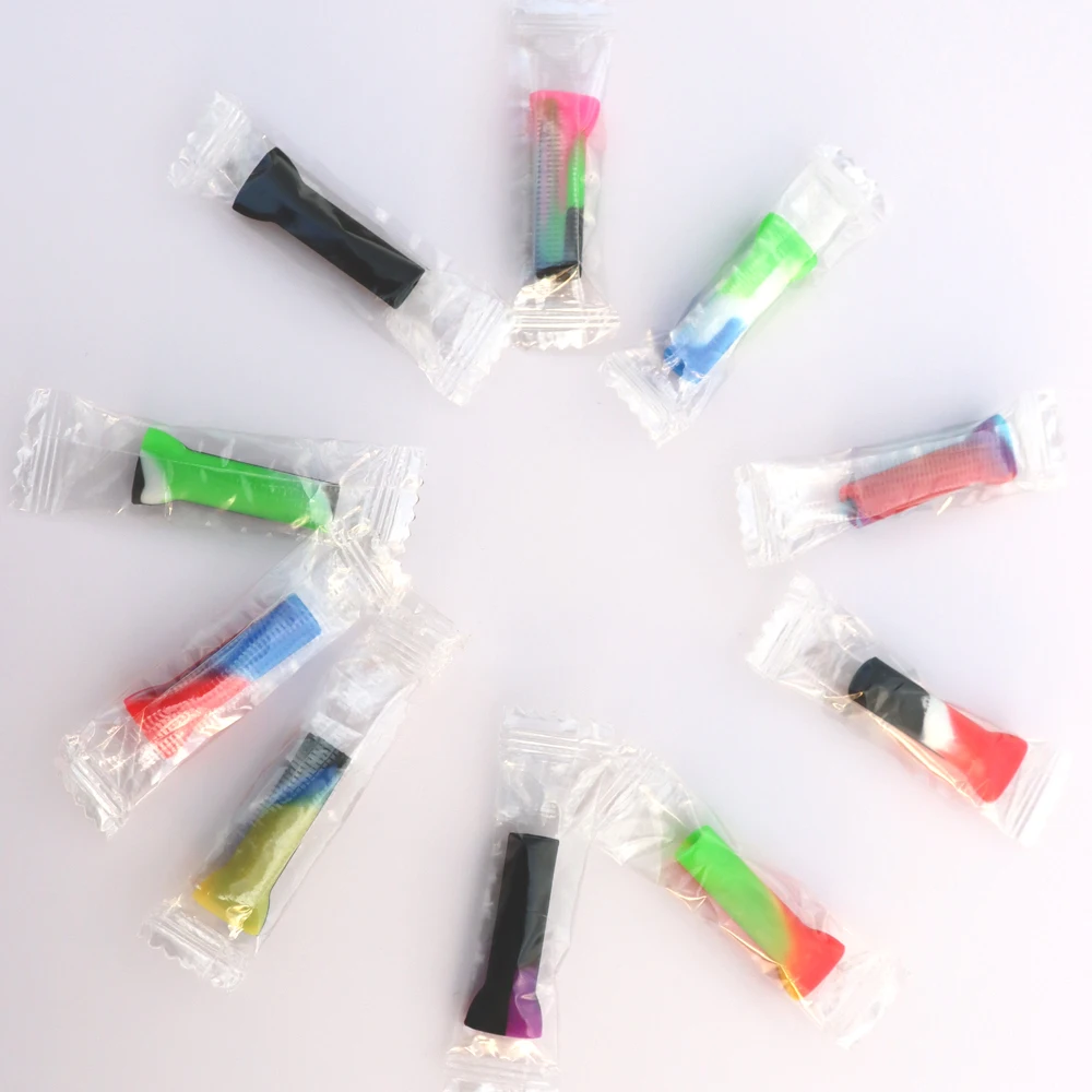 3pcs or 100pcs smoking rolling paper Anti scalding silicone nozzle cigarette filter tobacco filter nozzle holder Smoking mouth tobacco smoking accessories