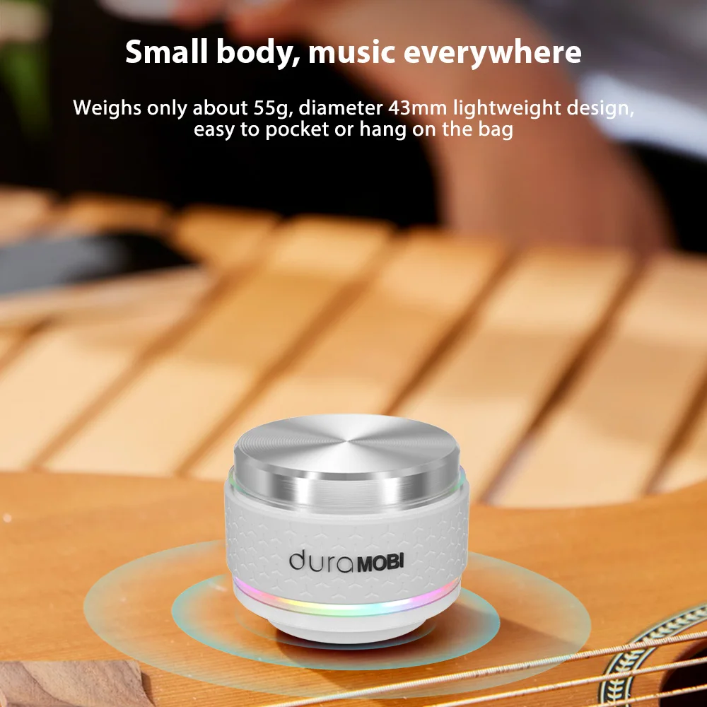Bone Conduction Wireless Speaker Mini Sound Box with Magnetic BT Speaker RGB Color Neon Light Effects Music Player