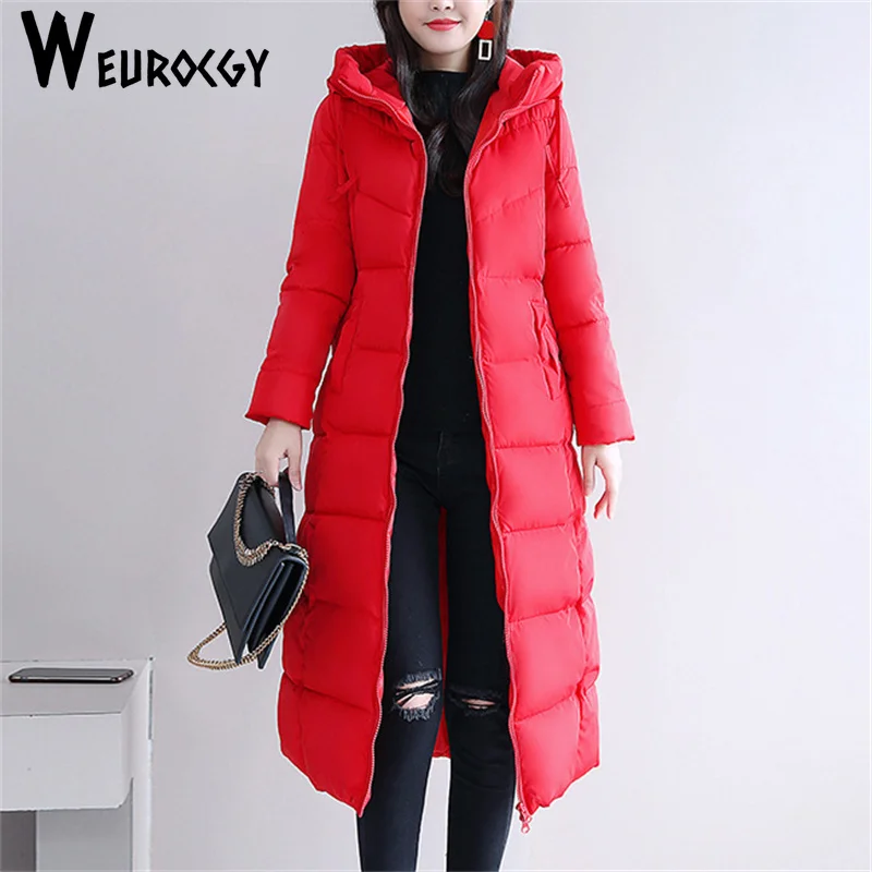 

Women Coat 2023 Winter Y2K New Style Medium Long Straight Casual Keep Warm Versatile Down Jackets Slim Hooded Fashion Outwear