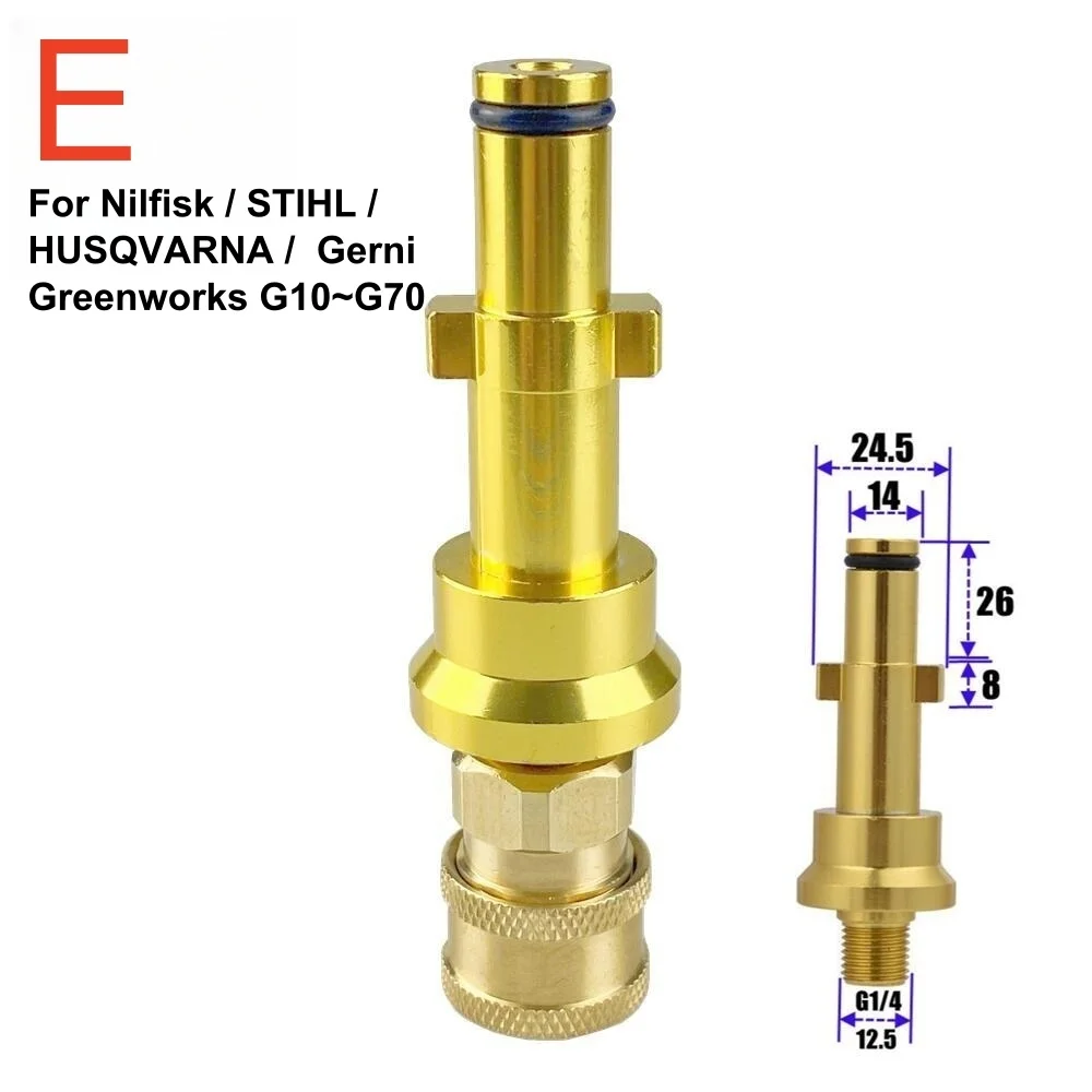 Hochdruckreiniger-Schnellverbinder 1/4 Zoll auf Spritzpistole KARCHER LAVOR NILFISK BOSCH AR STIHL Waschpistolen-Bajonett-Adapter – Detail 6