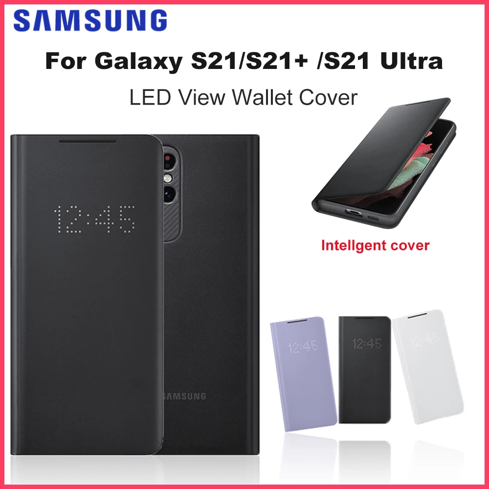 For Samsung Smart LED View Cover For Galaxy S21 S21+ S21 Ultra S21Ultra SM-G998B SM-G996B SM-G991B LED Cover