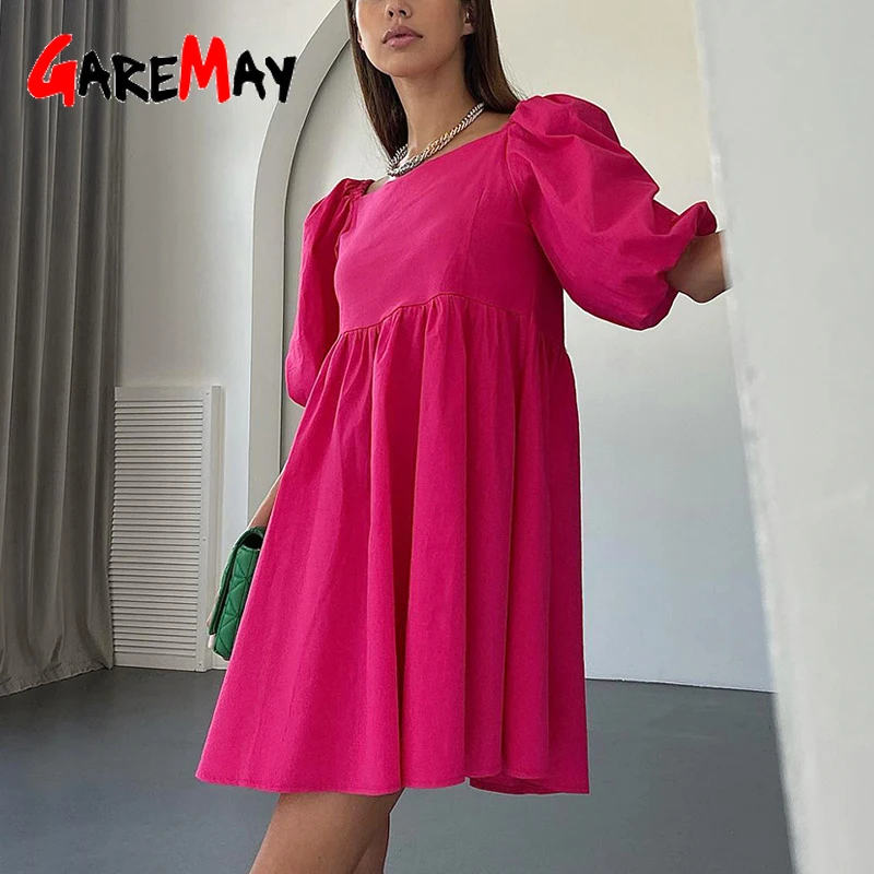 Женское летнее платье белое Элегантное повседневное из 100% хлопка с коротким