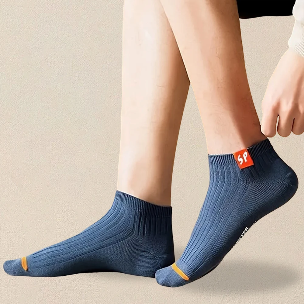 5 Pairs Women plain color boat socks Trendy Versatile Shallow Mouth Comfortable Soft Breathable Casual