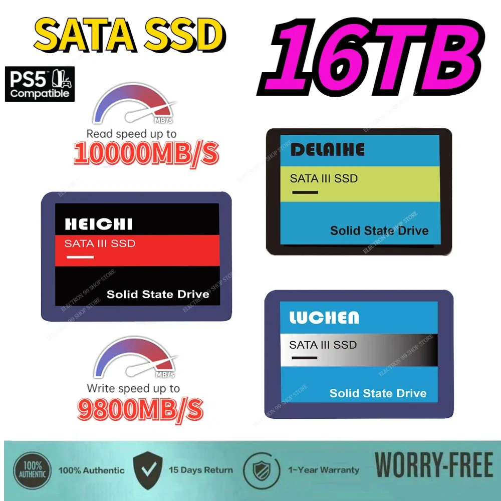 

2023 New SSD Sata 8TB 4TB Hard Drive Disk 2TB Sata3 2.5 Inch Ssd TLC 560MB/s Internal Solid State Drives for Laptop Desktop PS5