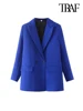 TRAF Women Chic Office Lady Double Breasted Blazer Vintage Coat Fashion Notched Collar Long Sleeve Ladies Outerwear Stylish Tops 6